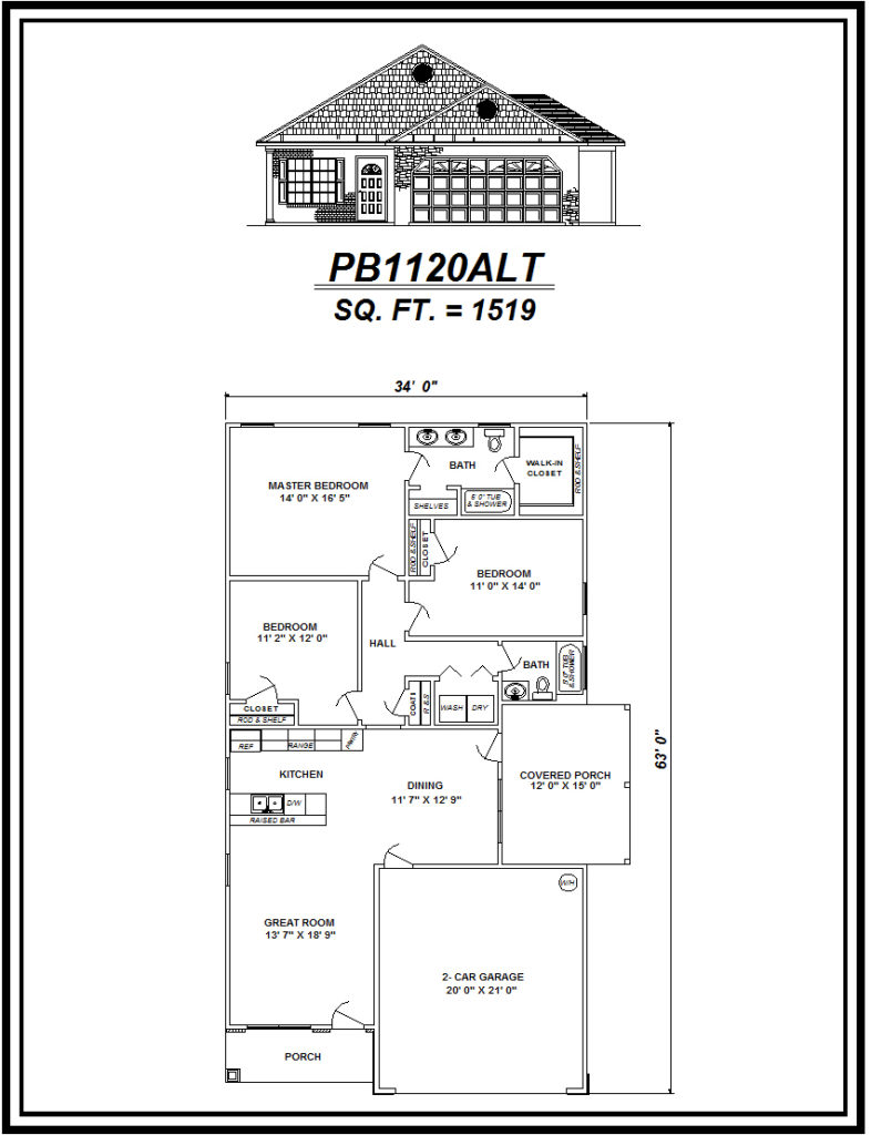 picture of house plan #PB1120ALT